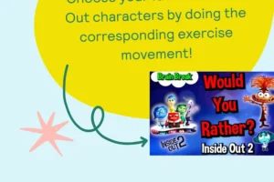 Fun Brain Break activity featuring Inside Out 2 characters.